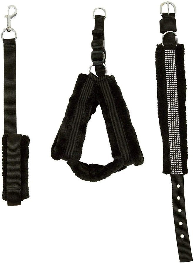 Cavalry Nylon Dog Harness, Dog Collar & Leash Adjustable (Medium, Black) - Image 5